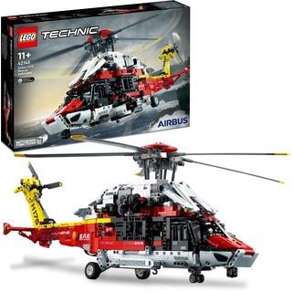 LEGO Technic Airbus H175 Rettungshubschrauber, Modellbausatz für Kinder, Spielzeug-Hubschrauber mit drehbaren Rotoren und motorisierten Funktionen, Lernspielzeug 42145