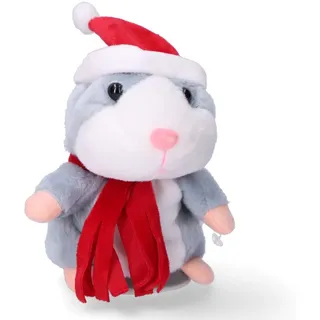 Plush Christmas Hamster 10 x 11 x 12 cm