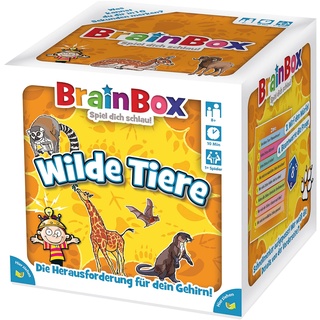 BRAINBOX 94902 Wilde Tiere, Lernspiel, Quizspiel für Kinder ab 8 Jahren