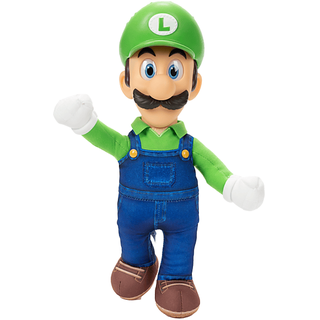 JAKKS PACIFIC Nintendo Super Mario Movie Roto Plüsch Luigi, 35 cm Plüschfigur