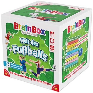 BRAINBOX Brain Box 2094909 Fußball, Lernspiel, Gedächtnisspiel, Quizspiel für Erwachsene und Kinder ab 8 Jahren