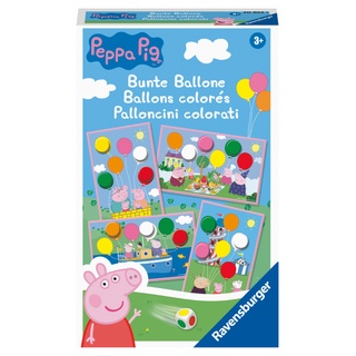 Ravensburger Verlag - Ravensburger Mitbringspiel - 20853 - Peppa Pig Bunte Ballone - Lustiges Farbwürf