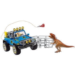 Schleich® Spielfigur Dinosaurs Geländewagen mit Dino-Außenposten