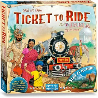 Asmodée Ticket To Ride India and Swizerland (Englisch, Französisch, Deutsch)
