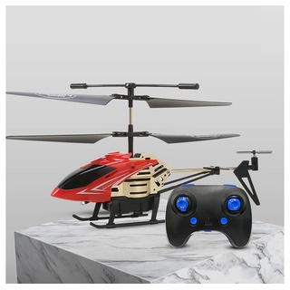 Kpaloft RC-Helikopter Ferngesteuerter Hubschrauber, 3.5-Kanal, RTF, 2,4GHz, mit LED Licht, Flugspielzeug, Höhe-Halten, rot, für Jungen, Erwachsene rot