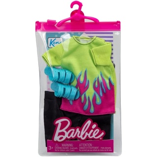 Barbie Ken Fashion Pack HBV40 Shirt Set Green with Sports Trousers and Sandals