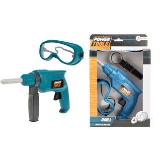 Werkzeugsatz mit Bohrer und Schutzbrille