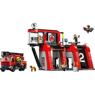 LEGO 60414 - LEGO® City Feuerwehrstation mit Drehleiterfahrzeug