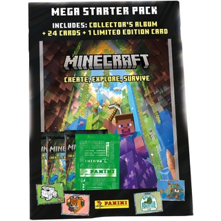Panini Minecraft Trading Cards 3-Create, Explore, Survive Starter Pack, 004734SPAFGD