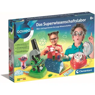 Clementoni Galileo Lab – Das Superwissenschaftslabor, 150 spannende Versuche für Zuhause, Labor mit Mikroskop & Zentrifuge, Spielzeug für Kinder ab 8 Jahren von Clementoni 59083