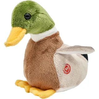 Uni-Toys - Ente mit Stimme - 16 cm (Länge) - Plüsch-Vogel - Plüschtier, Kuscheltier