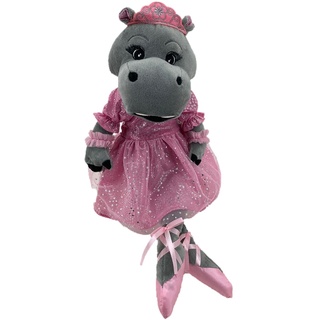 Sweety Toys, Engel, Puppe 13418 Hippo Nilpferd Stoffpuppe Ballerina Fee Plüschtier Prinzessin 50 cm mit Krone, rosa