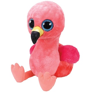 TY Beanie Boos 36892 Gilda, Flamingo 42cm, mit Glitzeraugen, Boo's, 42 cm, Rosa