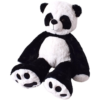TE-Trend XXL Panda Kuscheltier Bär Teddybär 100 cm, Hochwertiges Plüsch, EIN tolles Geschenk für Kinder und Erwachsene, Riesen Teddy für EIN unvergleichliches Kuschelvergnügen und liebevolle Momente.