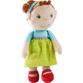 HABA 305816 Kuschelpuppe Marta - Weiche Stoffpuppe, für Babys ab 6 Monaten, Geburt oder Taufe