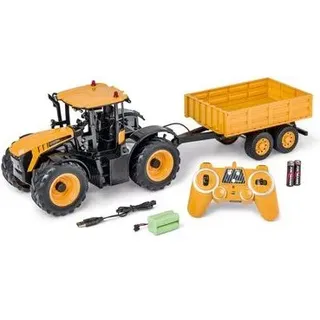 CARSON 500907654 1:16 RC Traktor JCB mit Hänger 2.4GHz 100%RTR