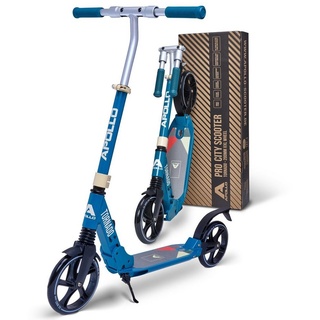 Apollo Cityroller City Roller Erwachsene und Kinder Tornado - High End Scooter, Cityroller für Erwachsene klappbar und höhenverstellbar - Tretroller blau