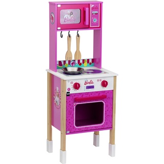 Theo Klein 7319 Barbie Epic Chef Küche I Moderne Holzküche mit Herd, Ofen und Mikrowelle I inkl. Spielküchen-Zubehör I Spielzeug für Kinder ab 3 Jahren