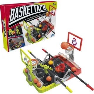 Hasbro Baskettack Spiel, das Kicker- und Basketball-Spiel, Tischfußball als Basketball, für Kinder ab 8 Jahren, 2 Spieler