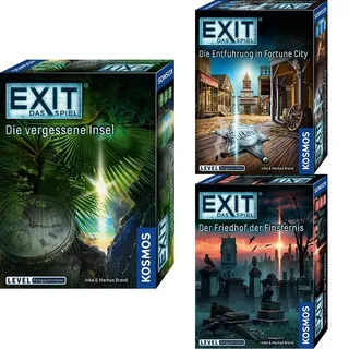 KOSMOS Fortgeschrittenes EXIT Bundle: Die vergessene Insel, die Entführung in Fortune City und der Friedhof der Finsternis