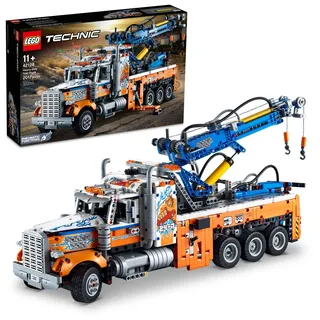 LEGO Technic Schwerlast-Abschleppwagen mit Kran, Spielzeugmodellbauset, Engineering for Kids Serie, 42128