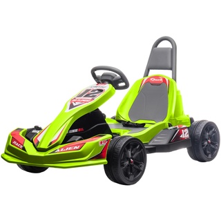 eSpidko 42099 elektrisches Go-Kart für Kinder, 12 Volt, ferngesteuert, Farbe Grün, Globus Spielzeug