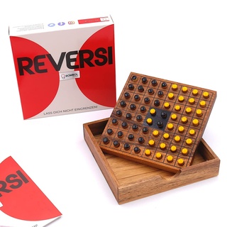 ROMBOL Reversi - Interessantes Strategiespiel für 2 Personen aus edlem Holz, Farbe:gelb/schwarz