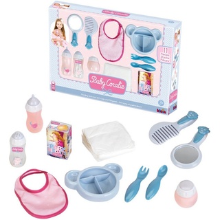Klein Puppen Accessoires-Set Baby Coralie, Ess- und Pflegeset blau|rosa