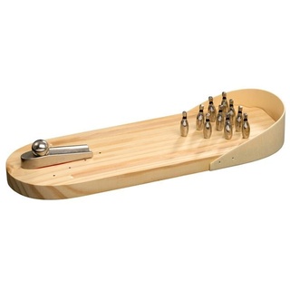 Philos 3238 - Mini Bowling, Tisch Bowling, Tischspiel, Holz/Metall, ca.30x10x4cm