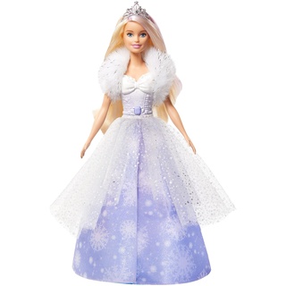 Barbie GKH26 - Dreamtopia Schneezauber Prinzessin Puppe Mit Haarbürste Und Diadem, Spielzeug Ab 3 Jahren