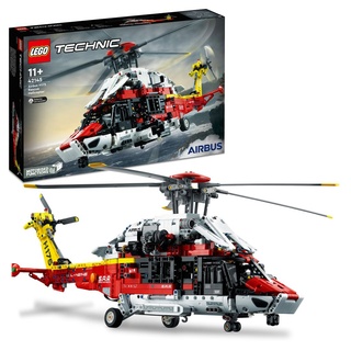 LEGO 42145 Technic Airbus H175 Rettungshubschrauber, Modellbausatz für Kinder, Spielzeug-Hubschrauber mit drehbaren Rotoren und motorisierten Funk...