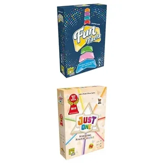 Repos Production Party Bundle, Fun Facts, Partyspiel, Kartenspiel, 4-8 Spieler, Ab 8+ Jahren, 30 Minuten + Just One, Spiel des Jahres 2019, 3-7 Spieler, Ab 8+ Jahren, 20+ Minuten, Deutsch