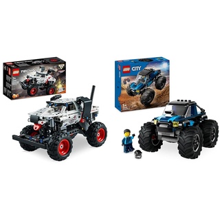 LEGO Technic Monster Jam Monster Mutt Dalmatian, Monster Truck-Spielzeug & City Blauer Monstertruck, Offroad-Auto-Spielzeug, Fahrzeug-Set