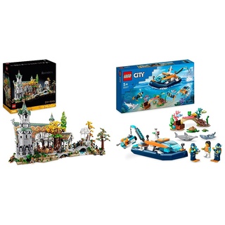 LEGO 10316 Icons Der Herr der Ringe & 60377 City Meeresforscher-Boot Spielzeug