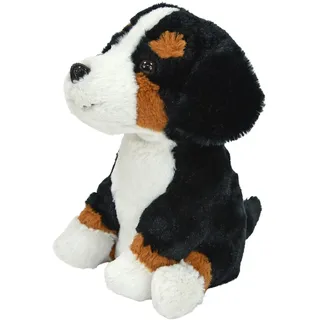 Kögler 75993 - Labertier Berner-Sennenhund Rocky, ca. 19,5 cm groß, nachsprechende Plüschfigur mit Wiedergabefunktion, plappert alles witzig nach und bewegt sich