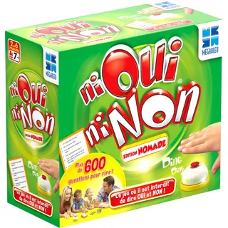 Megableu - NI Oui NI Non Nomade – Klassisch – lustiges Gesellschaftsspiel – Kartenspiel – zum Spielen mit Familie oder Freunden – ab 7 Jahren – Kinderspiel – kleines Reisespiel leicht zu