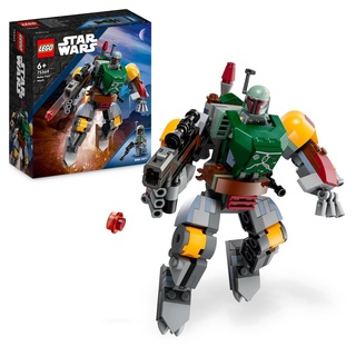 LEGO 75369 Star Wars Boba Fett Mech, baubare Actionfigur mit Blaster und Raketenrucksack mit Flick-Shooter, Sammelset für Kinder