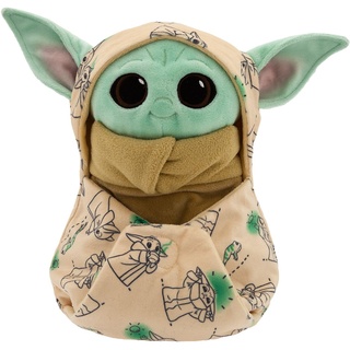 Disney Store Offizielles Baby Grogu Kleines Kuscheltier für Kinder, Star Wars: The Mandalorian, 27 cm, Plüsch Yoda mit Gestickten Details, Geeignet ab Geburt