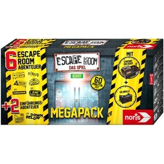 Noris 606101831 - Escape Room Mega Pack - Familien und Gesellschaftsspiel für Erwachsene, inkl. 6 Fällen und Chrono Decoder, ab 16 Jahren