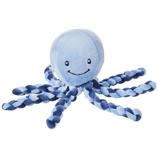 Nattou Kuscheltier Oktopus, Für Neugeborene und Frühchen, 23 cm, Blau