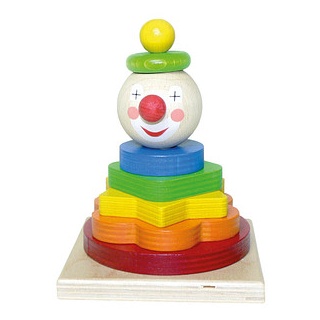 HESS Stapelturm Clown Lernspielzeug