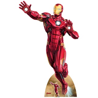 STAR CUTOUTS Ltd SC1532 Tony Stark Avengers Marvel Legends Iron Man Take Off Pappaufsteller Lebensgröße Höhe 200 cm, Mehrfarbig