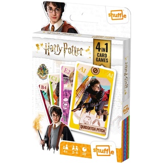 Shuffle Harry Potter Kartenspiele für Kinder – 4-in-1 Snap, Paare, glückliche Familien und Actionspiel, tolles Geschenk für Kinder ab 4 Jahren