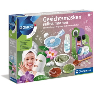 Clementoni Galileo Lab – Gesichtsmasken selbst machen, DIY Beauty Tuchmasken, duftende Stoffe zur Entspannung fürs Gesicht, Kosmetik Set für Kinder ab 8 Jahren von Clementoni 59248, 35 x 7 x 26 cm