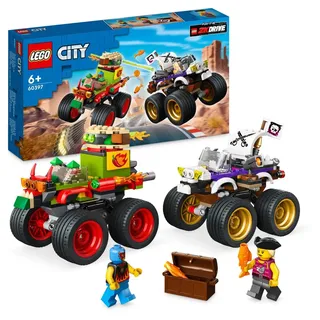 LEGO 60397 City Monstertruck Kombiset mit Spielzeug-Rennauto im Piraten- und Taco-Stil für Fans des 2K Drive-Videospiels, Spielzeug-Fahrzeuge für...