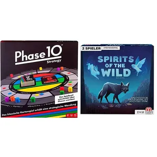 Mattel Games FTB29 Phase 10 Strategy Brettspiel, geeignet für 2-6 Spieler, Spieldauer ca. 60-90 Minuten, ab 7 Jahren + GNH18 - Spirits of The Wild Strategiespiel, 2 Spieler, ab 10 Jahren