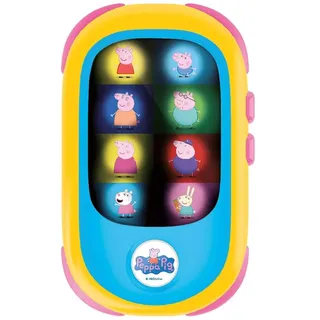 LISCIANI - PEPPA PIG - Nachgemachtes Smartphone-Spielzeug für Babys - LED-Lichtanzeige auf dem Bildschirm mit Zauberspiegel - Überträgt Cartoon-Musik - Spaß ab 12 Monaten