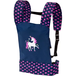 Puppen Trage BAYER "blau Einhorn" Puppenausstattungen bunt (blau, pink) Kinder