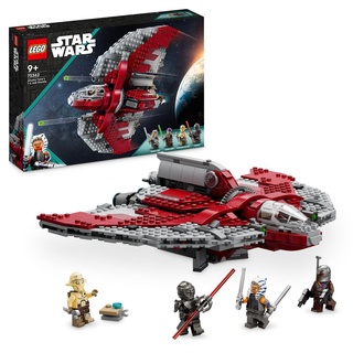 LEGO 75362 Star Wars Ahsoka Tanos T-6 Jedi Shuttle Set, baubares Raumschiff-Spielzeug mit 4 Minifiguren inkl. Sabine Wren und Marrok mit Lichtschwe...