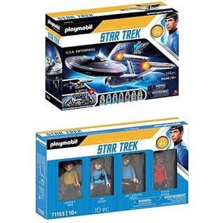 Bundle aus PLAYMOBIL Star Trek 70548 U.S.S. Enterprise NCC-1701, Lichteffekten und Original-Sounds, 10-99 Jahre, PLAYMOBIL Star Trek 71155 Star Trek-Figurenset, 4 Sammelfiguren ab 10 Jahren